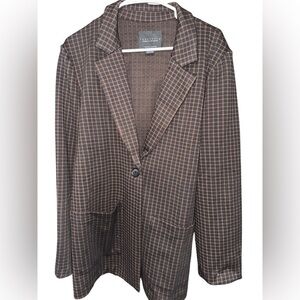 Sanctuary Classic Brown Checkered Blazer